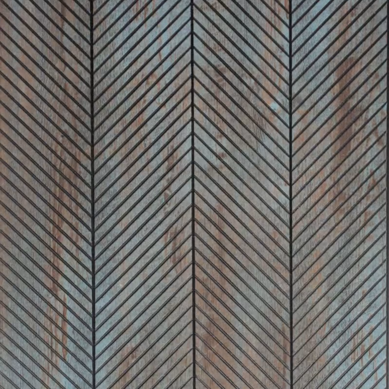 Patina Copper Chevron – E3 Clads VEGAS wall panel texture