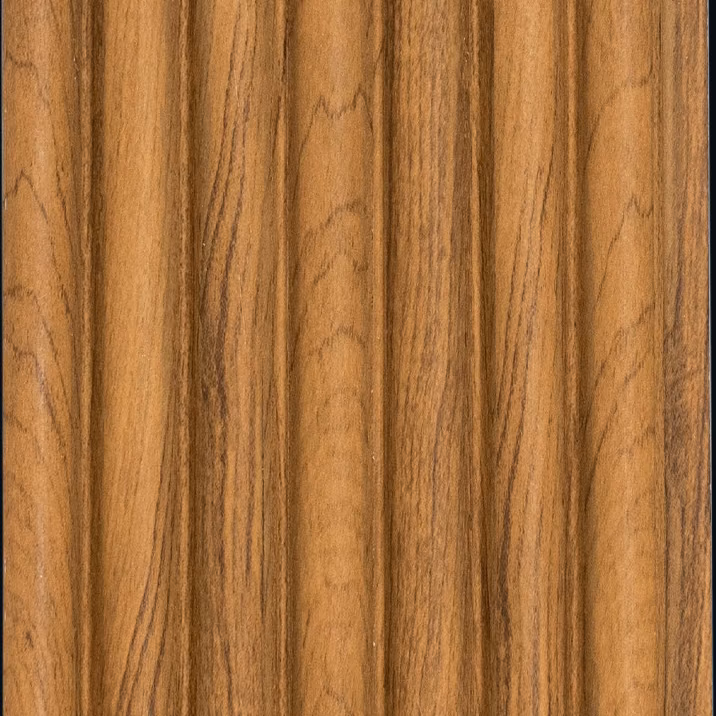 Honey Teak Wave – E3 Clads ALDURA VOL II wall panel texture