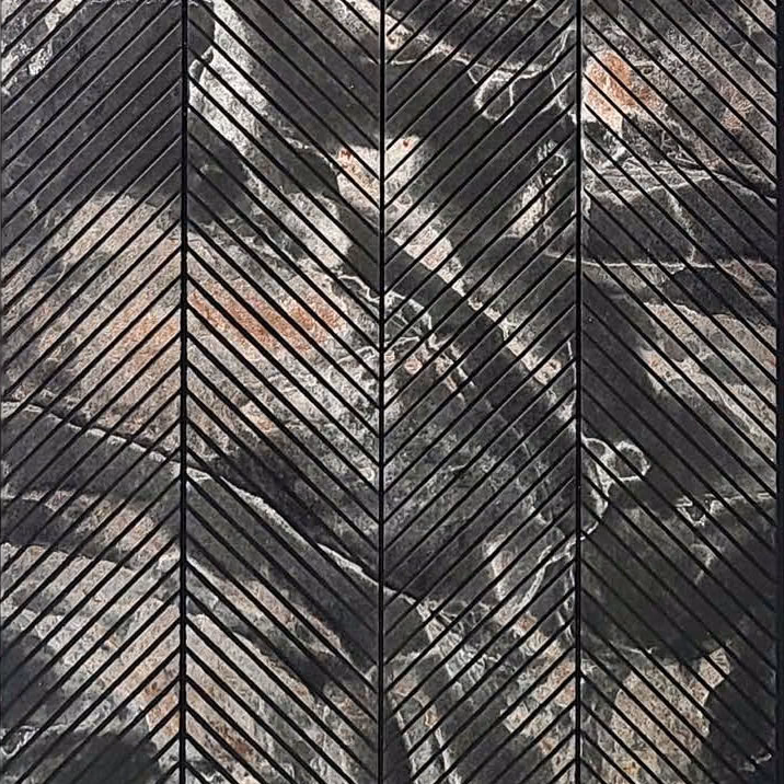 Black Multi Chevron – E3 Clads PHOENIX wall panel texture