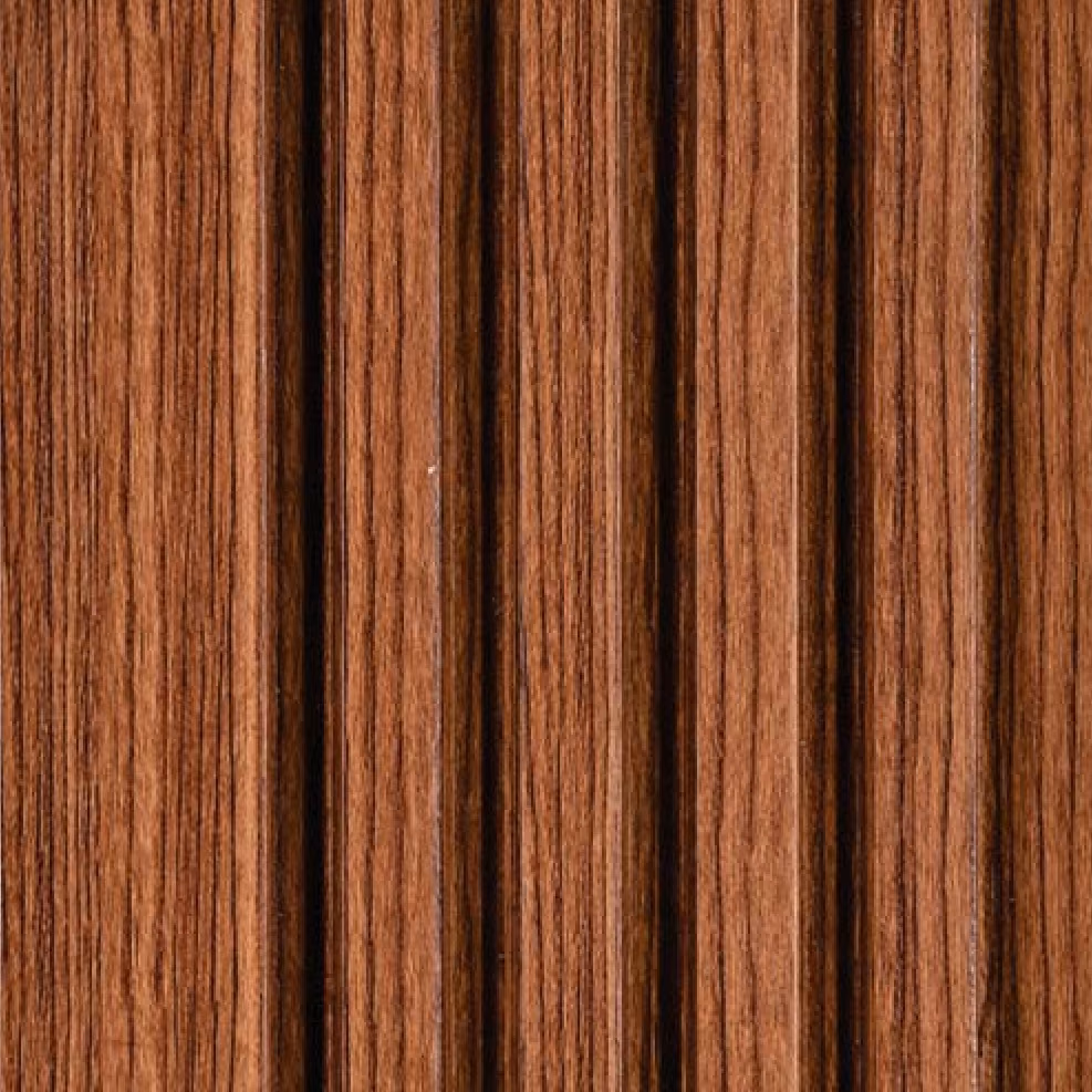 ALLESTTO Copper Teak – Copper Teak Charcoal wall panel by E3 Clads, 8 ft x 5 in, Matte finish – Louver Studio Bangalore