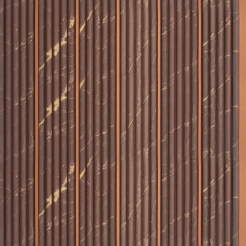 Dark Cocoa Groove – E3 Clads SHALLOM-10 wall panel texture
