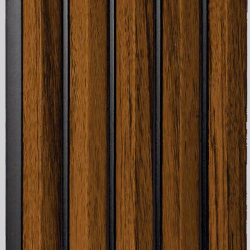 Walnut Gold Line – E3 Clads SHALLOM wall panel texture