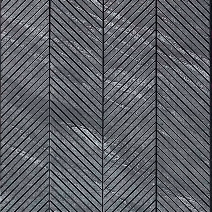 Dark Charcoal Chevron – E3 Clads PHOENIX wall panel texture