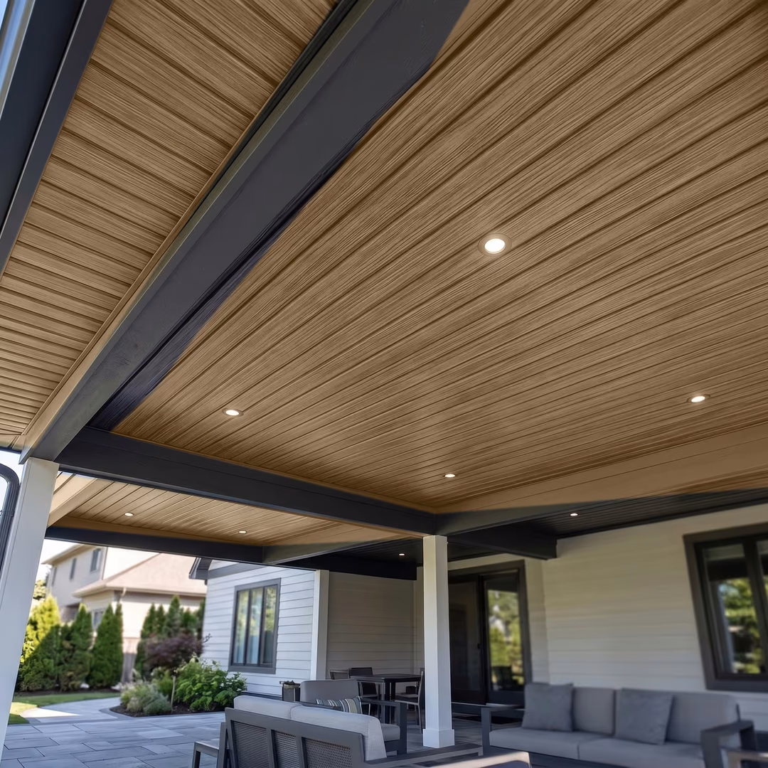 CB02 - Dark Oak Dark Oak PVC wall panel – Louver Studio – view 2