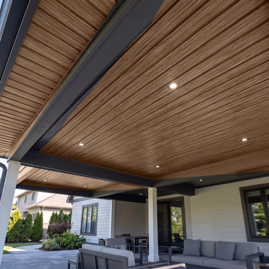 CB04 - Teak Teak PVC wall panel – Louver Studio – view 2
