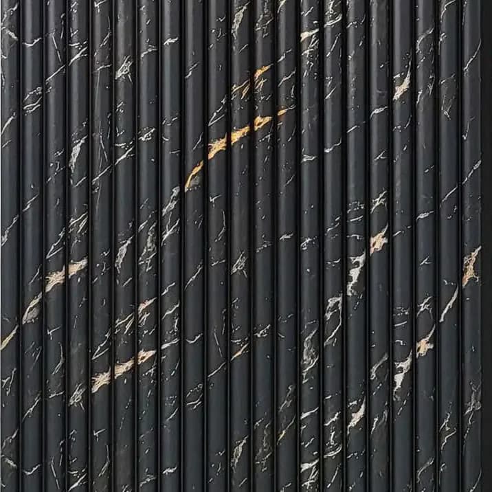PHOENIX 9009 - Jet Black Gold – Jet Black Gold Charcoal wall panel by E3 Clads, 9.5 ft x 12 in, Matt finish – Louver Studio Bangalore