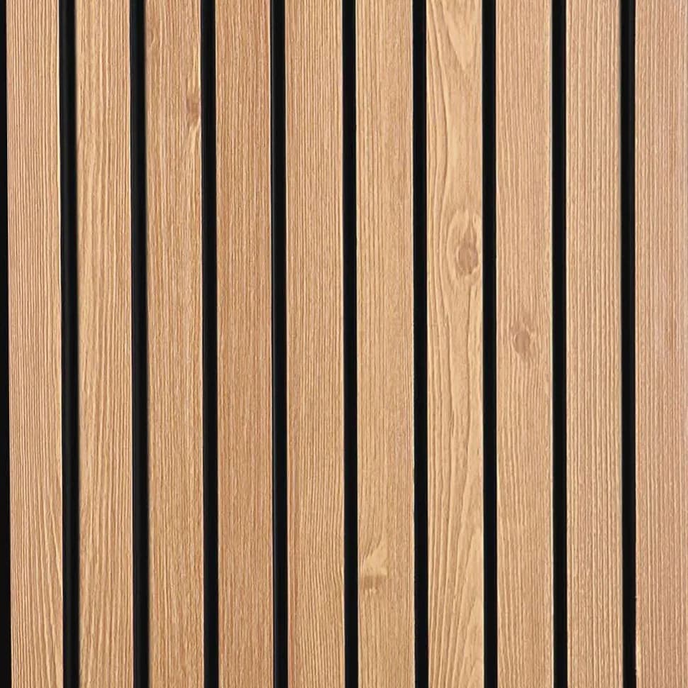 LS-110 - Natural Maple – Natural Maple PVC wall panel by Louver Studio, 9.5 ft x 1 ft, Matt finish – Louver Studio Bangalore