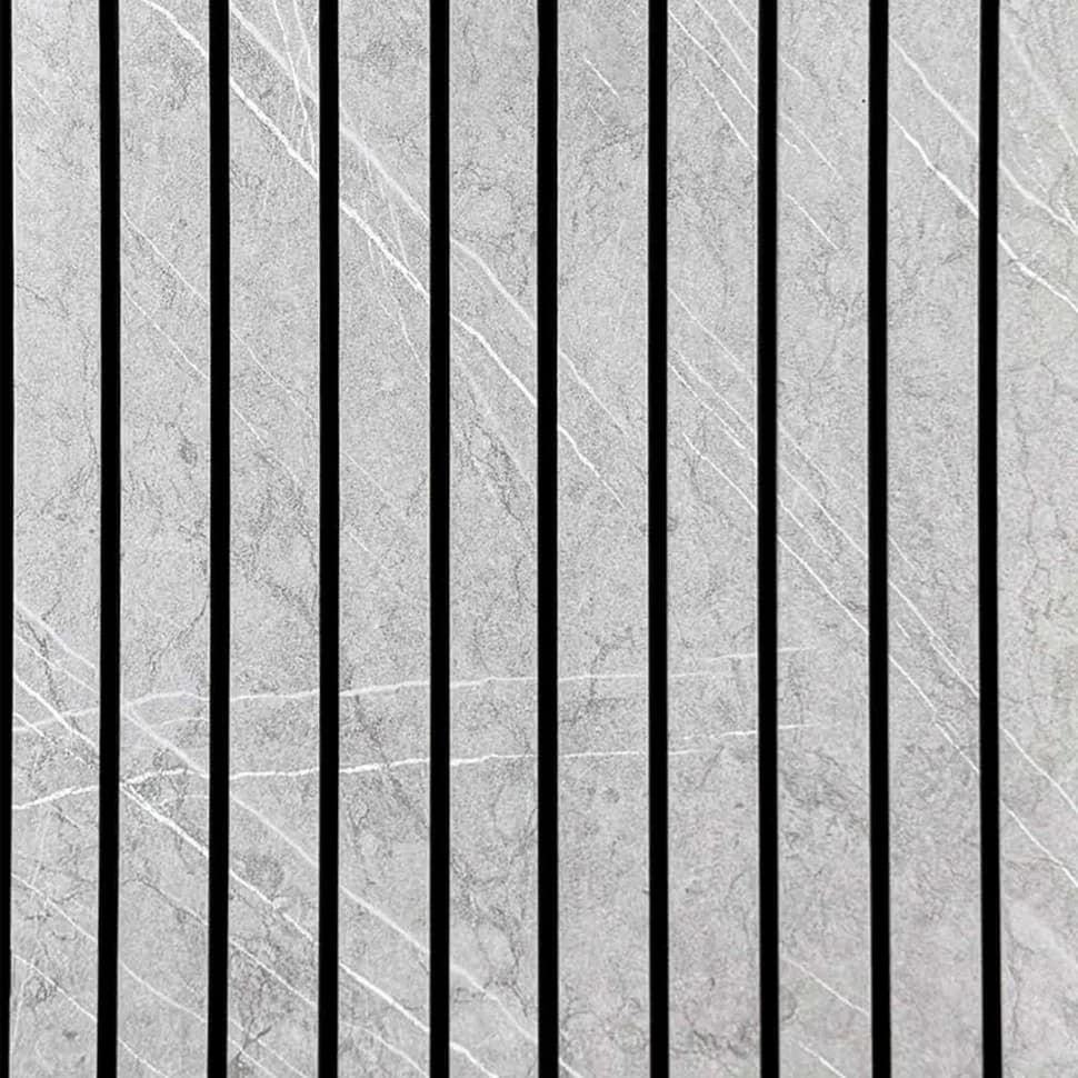 LS-118 - Silver Grey Marble – Silver Grey Marble PVC wall panel by Louver Studio, 9.5 ft x 1 ft, Matt finish – Louver Studio Bangalore