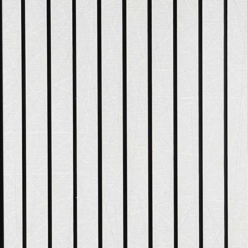 LS-111 - Linen White – Linen White PVC wall panel by Louver Studio, 9.5 ft x 1 ft, Matt finish – Louver Studio Bangalore