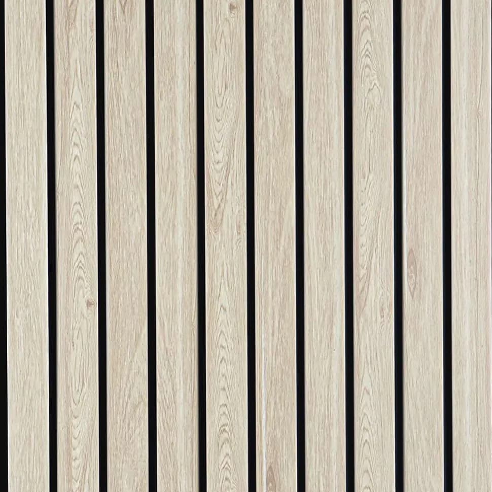 LS-108 - Nordic Oak – Nordic Oak PVC wall panel by Louver Studio, 9.5 ft x 1 ft, Matt finish – Louver Studio Bangalore