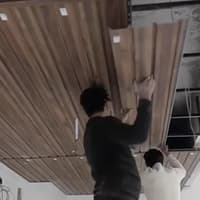CB01 - Light Oak Light Oak PVC wall panel – Louver Studio – view 3